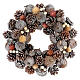 Christmas wreath 33 cm pinecones berries and dried flowers s1