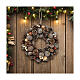 Christmas wreath 33 cm pinecones berries and dried flowers s2