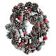 Christmas wreath 35 cm snowy pinecones and leaves s3