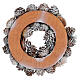 Christmas wreath 35 cm snowy pinecones and leaves s4