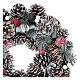 Christmas wreath 35 cm snowy pinecones and leaves s3