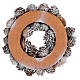 Christmas wreath 35 cm snowy pinecones and leaves s5