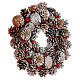 Couronne de Noël diam. 36 cm pommes de pin enneigées et baies s4