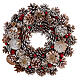 Corona Avvento pigne innevate bacche diam. 36 cm s1