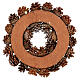 Korona Adwentowa ośnieżona szyszki jagody śr. 36 cm s4