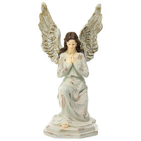 Angel praying on his knees, cream-coloured, 30 cm