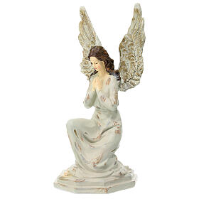 Angel praying on his knees, cream-coloured, 30 cm