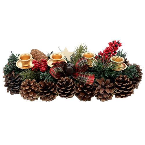 Scottish style Christmas centrepiece 35 cm 1