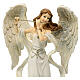 Statue ange avec flûte 32 cm résine s2