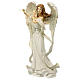 Statua Angelo con flauto 32 cm resina s3