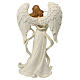 Statua Angelo con flauto 32 cm resina s6