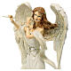Angel figurine with flute 32 cm in resin s4