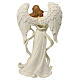 Angel figurine with flute 32 cm in resin s6