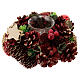 Candle holder 4 cm Christmas wood gold wreath 20x10 cm s4