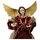 Angel tree topper resin and red robes fabric 30 cm s2