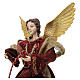 Angel tree topper resin and red robes fabric 30 cm s4