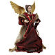 Angel tree topper resin and red robes fabric 30 cm s5