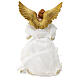 Christmas tree topper, white Angel, resin and fabric, 30 cm s5
