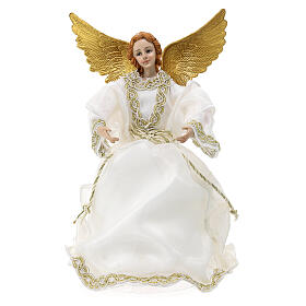 Punta ángel resina y tela vestidos blancos 30 cm