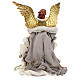 Angel-shaped Christmas tree topper with harp, white and pink dress, 40 cm s6