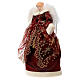 Angel-shaped topper, wings with feathers and red fabric dress, 18 in s3