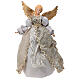 Angel-shaped topper with silver fabric dress 18 in s1