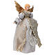 Angel-shaped topper with silver fabric dress 18 in s4