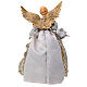 Angel-shaped topper with silver fabric dress 18 in s5