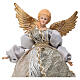 Ponteira anjo com roupa prateada 45 cm s2