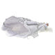 Angel-shaped topper, wings with feathers and white fabric dress, 18 in s6