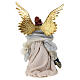 Blue angel with guitare, Christmas tree topper, resin and fabric, 35 cm s5