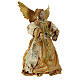 Christmas tree topper, angel with golden dress, 25 cm s4