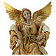 Cimier sapin Noël ange avec robe dorée 25 cm s2