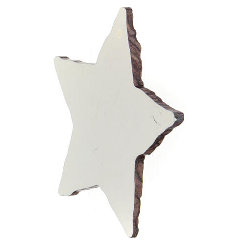 Star-shaped ornament with tridimensional Nativity 4x4 in 2