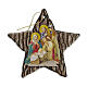Star-shaped ornament with tridimensional Nativity 4x4 in s1
