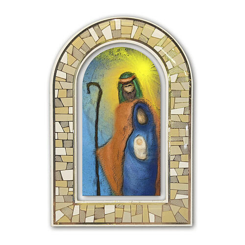 Christmas ornament with stylised Nativity 6x4 in 1