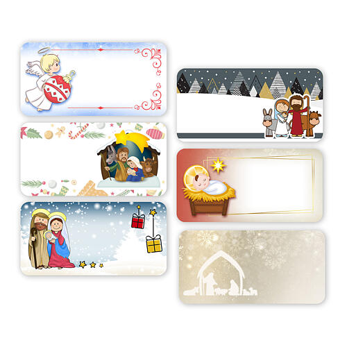 Decorated stickers for Christmas gifts, set of 12, 1.5x3 in 2