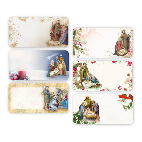 Segna pacchi adesivo decorativo 12 pezzi 4x8 cm 1