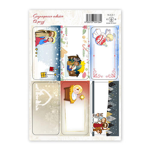 Gift decorative sticker pack 12 pieces 4x8 cm 4