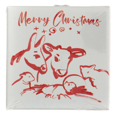 Carreau céramique Merry Christmas 15x15x5 cm 1