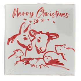 Piastrella ceramica Merry Christmas 15x15x5cm