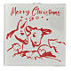 Azulejo de Natal cerâmica Merry Christmas 15x15x5 cm s1