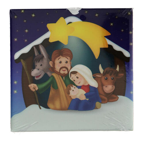 Carreau céramique Nativité dessin animé 15x15x5 cm 1