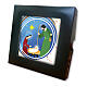 Ceramic tile with Nativity in concentric circles 6x6x1 in s2