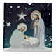 Azulejo de Natal cerâmica Sagrada Família 15x15x5 cm s1