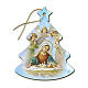 Wooden ornament, Christmas tree with Nativity, 4x4 in s1