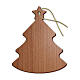 Nativity tree ornament with angels wood 10x10 cm s2