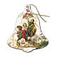 Bell-shaped wooden ornament with Nativity 4x4 in s1