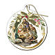 Décoration de Noël rond avec Nativité bois diamètre 8 cm s1