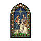 Stained glass sticker with Nativity and shepherd 20x10 in s1